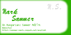 mark sammer business card